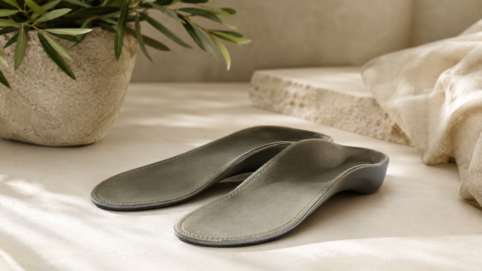 A refurbished pair of custom orthotics with fresh top covers